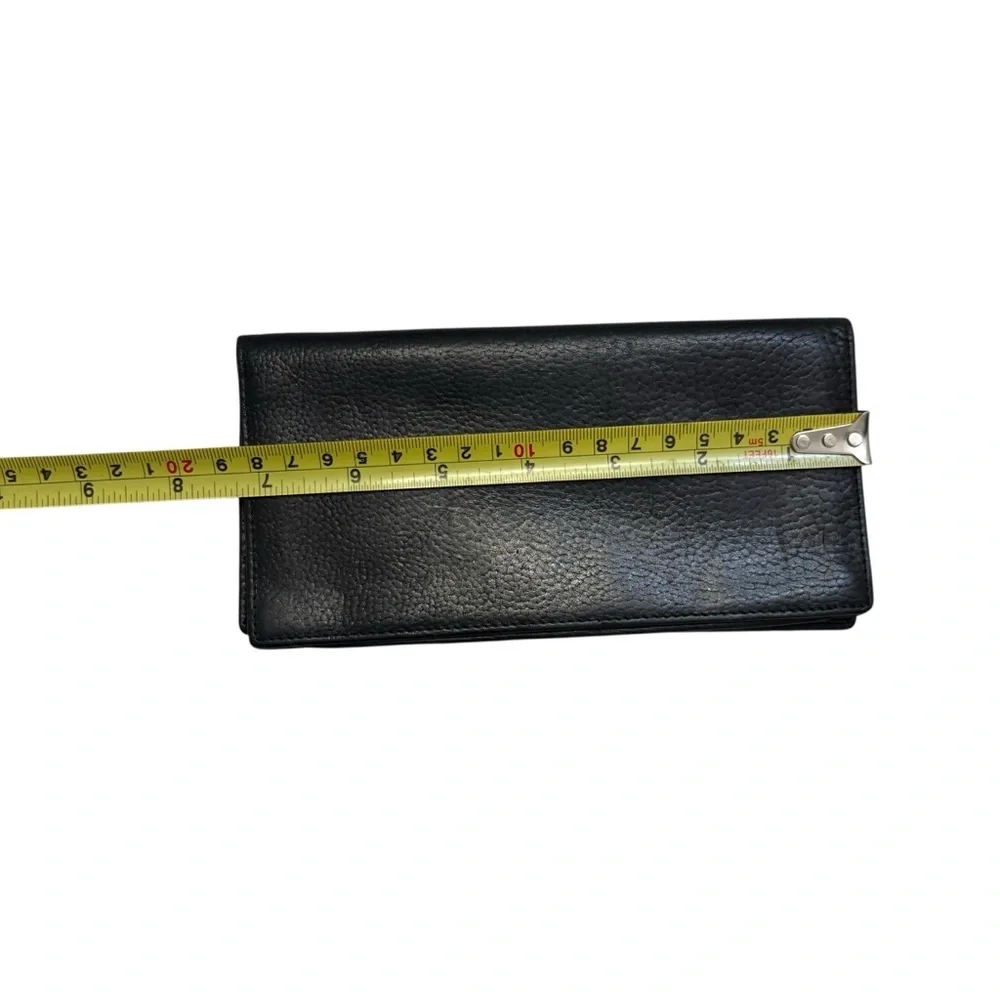 Coach vintage black leather clutch wallet made in Italy